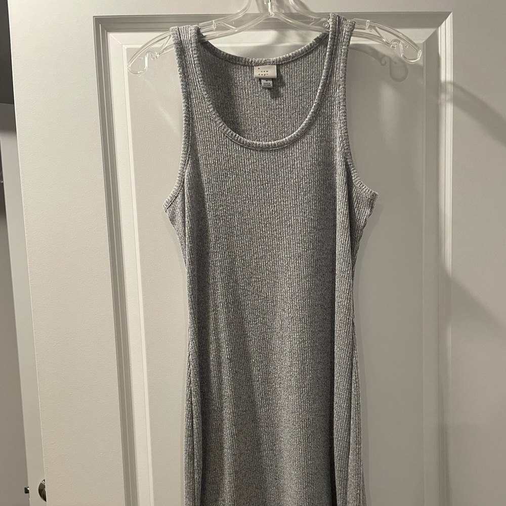 Grey Cotton stretchy Dress